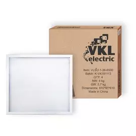 светильник led универс. vlsu-1 36вт 220в 6500к 3060лм (595*595*19) vkl electric призма