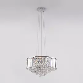 Светильник подвесной Eurosvet Torreta 10105/5 Е14 5x60Вт IP 20 хром/прозрачный хрусталь