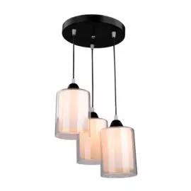 светильник подвесной россвет е27 ip20 черный рс20090 bk/3p