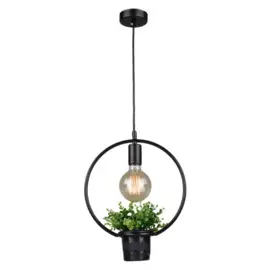 светильник подвесной россвет геометрия рс20850 bk/1p е27 ip20