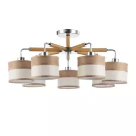 светильник потолочный freya helen fr5329-pl-07-ch е27 7x40вт ip 20 хром