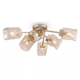 светильник потолочный freya isabella fr5095cl-06g е14 6x40вт ip 20 матовое золото