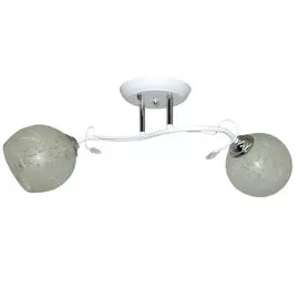 светильник потолочный россвет рс20672 wt+cr/2c е27х2х60вт