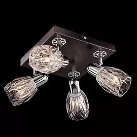 Светильник-спот 20028/4 хром/венге