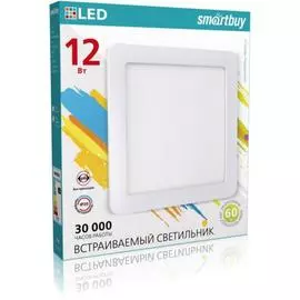 светильник светодиодный smartbuy 12вт 220в 4000к 960лм 170мм ip20 sbl-dlsq-12-4k