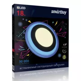 светильник светодиодный smartbuy 18вт 220в 3000к 1440лм 245мм ip20 sbl-dlb-18-3k-b