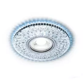 Светильник точечный Ambrella S333 CH/CLD/MR16+3W LED COLD хром/прозрач. хрусталь