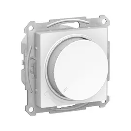 диммер atlasdesign поворотно-нажимной 315вт белый atn000134