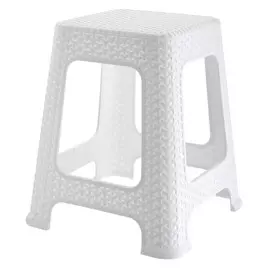 Табурет Плетеный высокий, белый