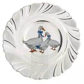 Тарелка десертная 18см Гуси 484-264