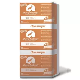 теплоизоляция шелтерэкострой премиум 1200 х 600 х 50 мм, (4,32 м2, 0,216 м3, 6 шт)