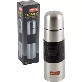 термос 0,75л nuovo mallony нерж.сталь с силиконовыми вставками 005233