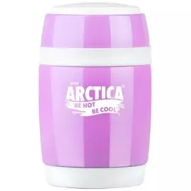 Термос-бочонок 0,38л Арктика нжс, вакуумный, для еды 409-380 розовый