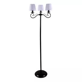 Торшер РОССвет РС20945 BK/3F Танго Е14 3х60Вт