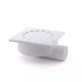 трап гориз. с сухим затвором (с поплавком) белый 50 (150х150)