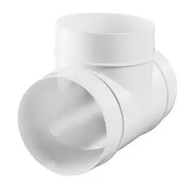 Тройник металлический ТМ 125 белый