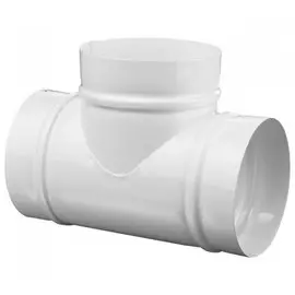 Тройник металлический ТМ 150 белый