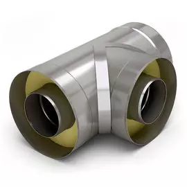 Тройник-сэндвич d120/180 нерж/оц 90*1мм