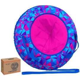 Тюбинг V76 "ПРИНТ-4" с сиденьем" надувные санки, диаметр чехла 97см