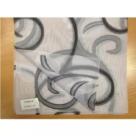 Тюль Органза Вензель листья 60042/12 3,0*2,5м, на тесьме черный