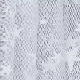 тюль звезды 103826 3х2,7м сетка белый на крючках