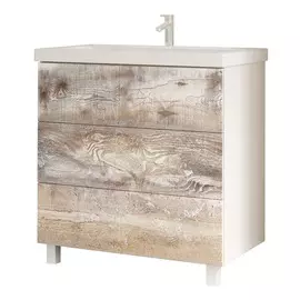 тумба под раковину напольная marka one mix 80 бг рейлинг хром/квадрат, 3я. у69543