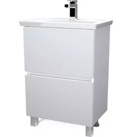 тумба под раковину напольная 1marka aris 70 белый глянец, 2я. у76054