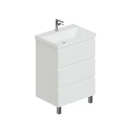 Тумба Итана Paola 60 с умывальником (Глянцевый белый)