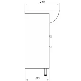 тумба напольная с раковиной asb-mebel орхидея 80 см (11548)