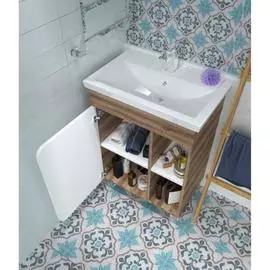 тумба под раковину напольная 1marka nuvo 60 дуб сонома, 1д. у76062