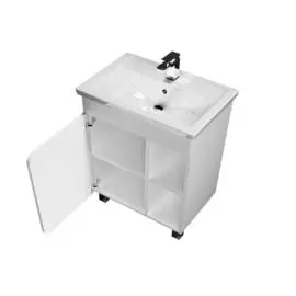 тумба под раковину напольная 1marka nuvo 70 белый глянец, 1д. у76056
