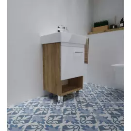 тумба под раковину напольная 1marka tera 50 дуб сонома, 1д. у76064