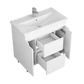 тумба с умывальником uncoria брента 80 (58017) белая