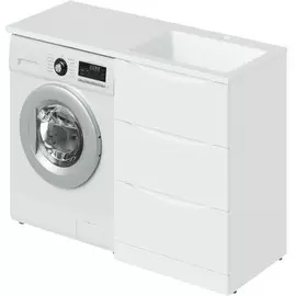 тумба под умывальник итана мишель 58 (120) 580х480х870 (белый глянец)