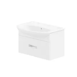 тумба с раковиной подвесная итана анкона 75 750х440х520 (белый глянец)