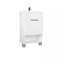 тумба с раковиной напольная 1marka july 50 белый глянец, 1д. у85932