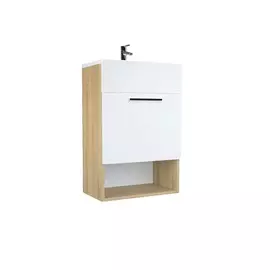 тумба с раковиной подвесная 1marka july 50 дуб сонома, 1д. у85934