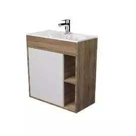 тумба с раковиной подвесная 1marka lido 60 дуб сонома, 1д. у75338
