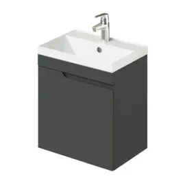 тумба с раковиной подвесная итана alexa 50 491х342х570 левый графит 3-810up