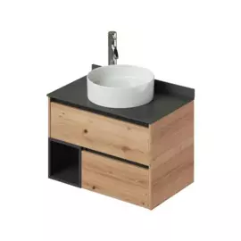 тумба с раковиной подвесная итана amelia 75 748х465х502( дуб эвок)