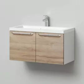 тумба с раковиной подвесная итана nature 80 792х378х437 (дуб)