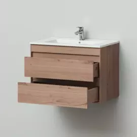 тумба с раковиной подвесная итана taiga 75 2я (дуб галифакс)