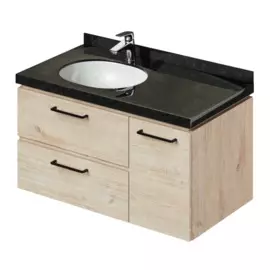 тумба с раковиной подвесная итана wood 2.0 90 900х500х505 (дуб себастиан)