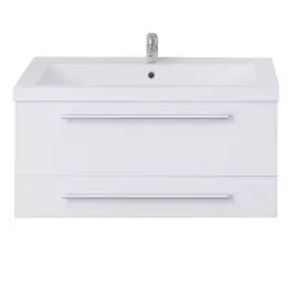 тумба под раковину подвесная 1marka соната 58 белый глянец, 2в.я. у51038