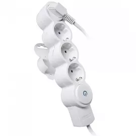 удлинитель бытовой (3,0м, 4 гнезда, с/з, с выкл., со шторками) duwi