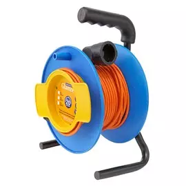 удлинитель на катушке 20м, 1гн, без заземления, 6а (до 1300вт) пластик, glanzen ec-20-001