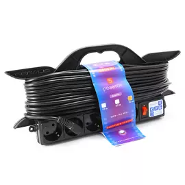 удлинитель на рамке "powercube" 16а/3,5 квт, 5 розеток, 30м