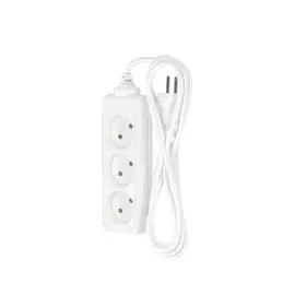 удлинитель бытовой (2,0м, 3 гнезда, б/з, 2500вт, 10а, белый) фотон 10-23 21110