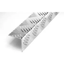 уголок алюминиевый рифленый, 40 х 40 мм, длина 2 м