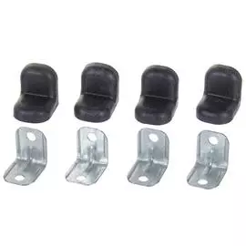 уголок крепежный стальной 20х20 черный (4 шт.)